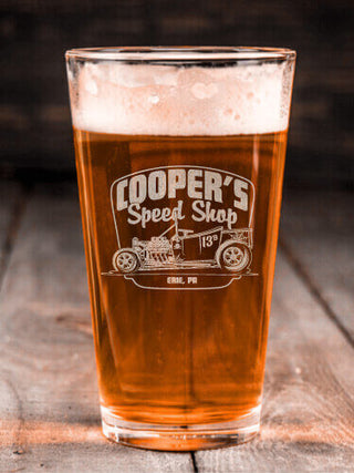 Speed Shop BP : Pint Glasses - Engraved