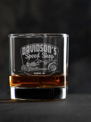 Speed Shop : Rocks Glasses - Engraved