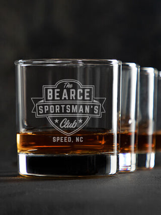 Sportsman's Club : Rocks Glasses - Engraved