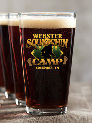 Squatchin' Camp : Pint Glasses - Color Printed