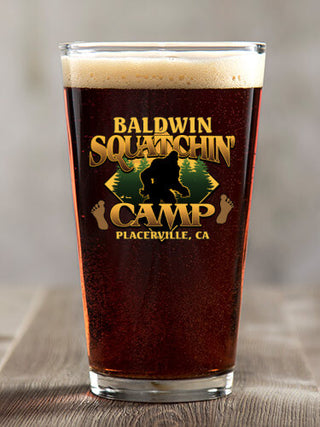 Squatchin' Camp : Pint Glasses - Color Printed