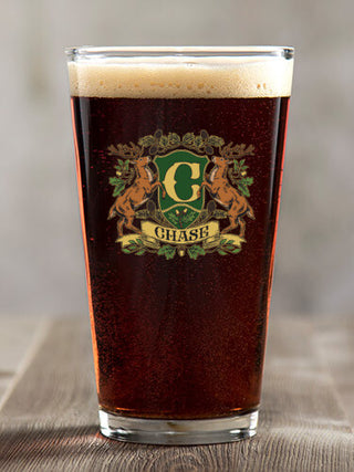 Stag Coat Of Arms : Pint Glasses - Color Printed
