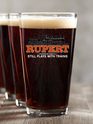 Still Plays With Trains : Pint Glasses - Color Printed