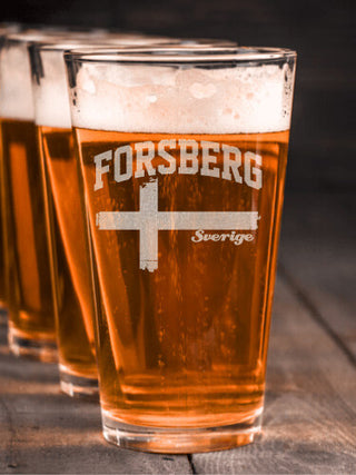 Sweden : Pint Glasses - Engraved