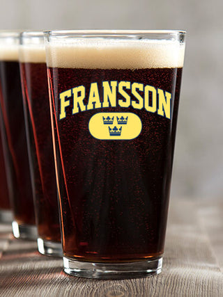 Swedish Varsity : Pint Glasses - Color Printed