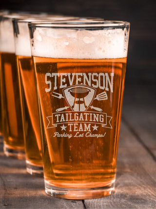Tailgating Team : Pint Glasses - Engraved