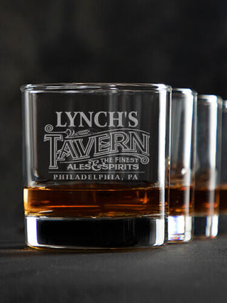 Tavern : Rocks Glasses - Engraved