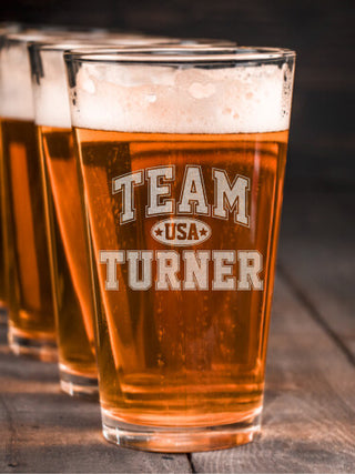 Team USA : Pint Glasses - Engraved