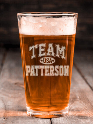 Team USA : Pint Glasses - Engraved