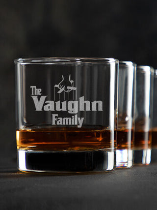 The Family : Rocks Glasses - Engraved