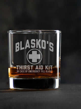 Thirst Aid Kit : Rocks Glasses - Engraved