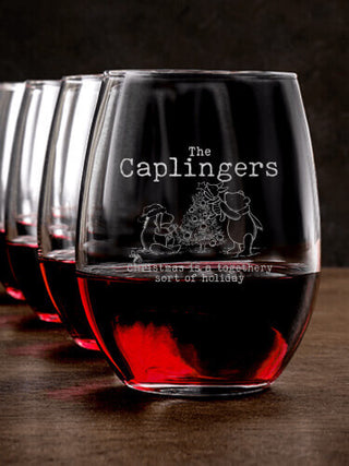 Togethery Holiday : Stemless Wine Glasses - Engraved