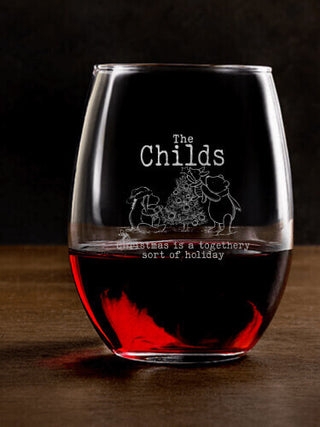 Togethery Holiday : Stemless Wine Glasses - Engraved