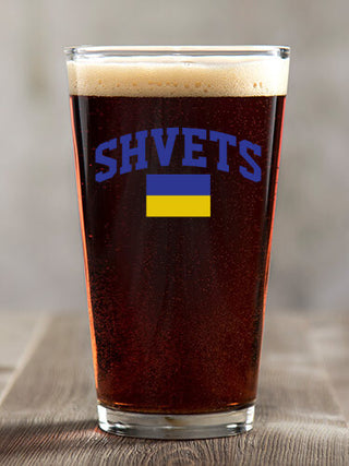 Ukrainian Varsity : Pint Glasses - Color Printed