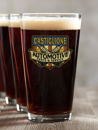Vintage Automotive : Pint Glasses - Color Printed