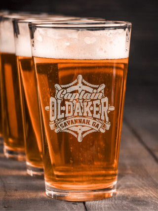 Vintage Captain : Pint Glasses - Engraved