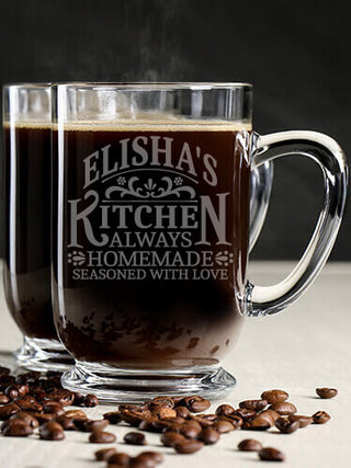 Vintage Kitchen : Coffee Mugs - Engraved