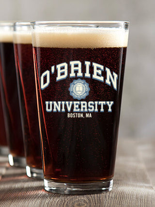 Vintage University : Pint Glasses - Color Printed