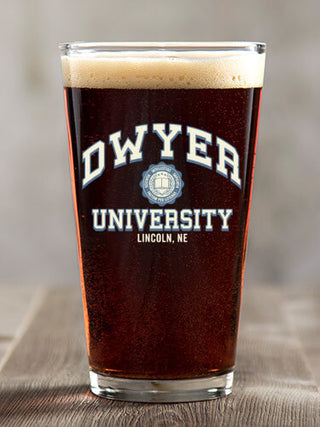 Vintage University : Pint Glasses - Color Printed