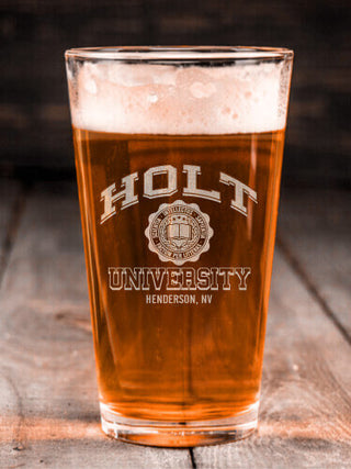 Vintage University : Pint Glasses - Engraved