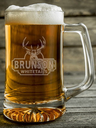 Whitetails : Beer Mugs - Engraved