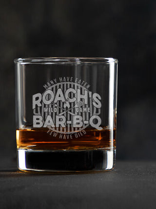 Wild Game Few Have Died BBQ : Rocks Glasses - Engraved