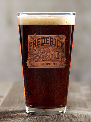 Wood Carving : Pint Glasses - Color Printed