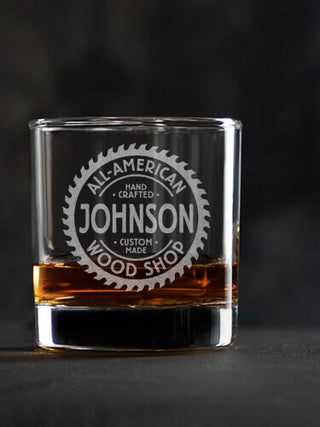Wood Shop : Rocks Glasses - Engraved