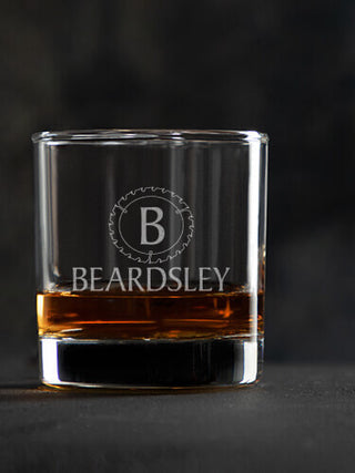 Woodworking Monogram : Rocks Glasses - Engraved
