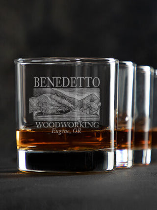 Woodworking : Rocks Glasses - Engraved