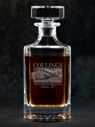 Woodworking : Whiskey Decanter - Engraved