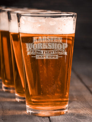 Workshop : Pint Glasses - Engraved