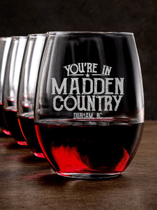 Your Country : Stemless Wine Glasses - Engraved