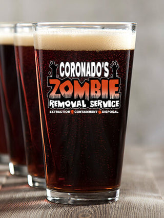 Zombie Removal Service : Pint Glasses - Color Printed