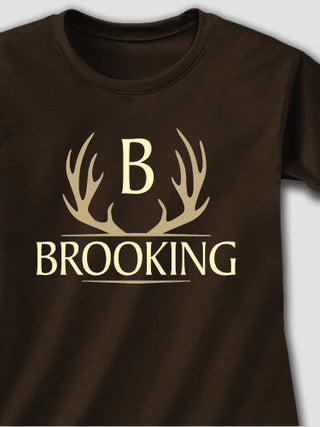 Antler Monogram : Adult Ladies Fitted T-Shirt