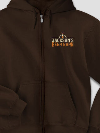 Beer Barn : Embroidered Zip Hoodies