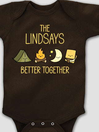 Better Together Camping : Printed Baby Bodysuits
