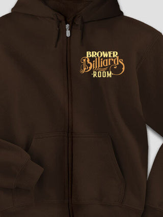 Billiards Room : Embroidered Zip Hoodies