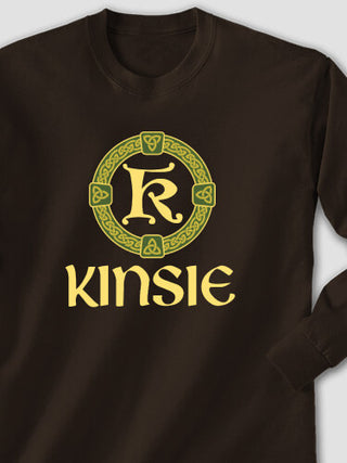 Celtic Wreath Monogram : Printed Long Sleeves