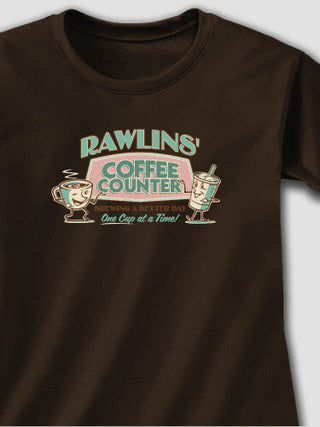 Coffee Counter : Adult Ladies Fitted T-Shirt