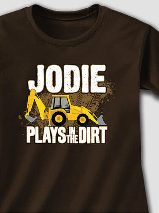Dirt Shirt - Backhoe : Adult Ladies Fitted T-Shirt