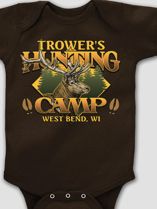Elk Hunting Camp : Printed Baby Bodysuits