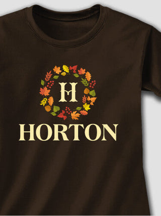 Fall Monogram : Adult Ladies Fitted T-Shirt
