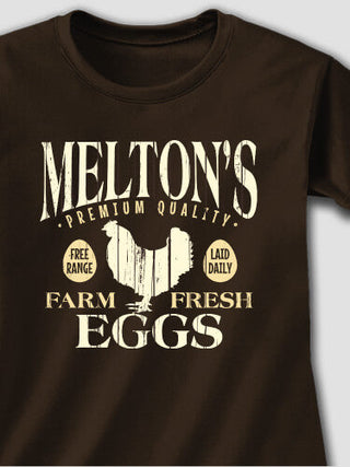 Farm Fresh Eggs : Adult Ladies Fitted T-Shirt