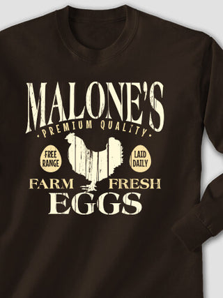 Farm Fresh Eggs : Printed Long Sleeves