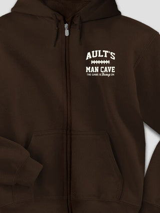 Football Man Cave : Embroidered Zip Hoodies