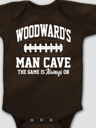 Football Man Cave : Printed Baby Bodysuits