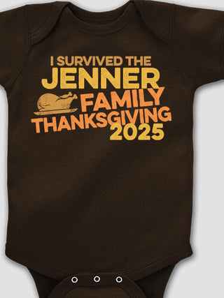 I Survived Thanksgiving : Printed Baby Bodysuits