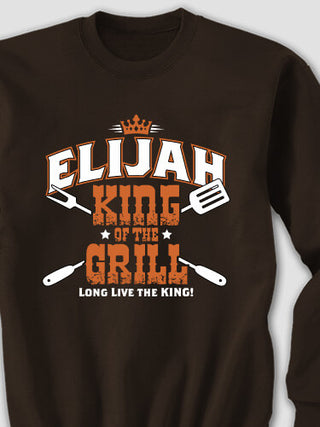 King of the Grill : Printed Sweatshirts