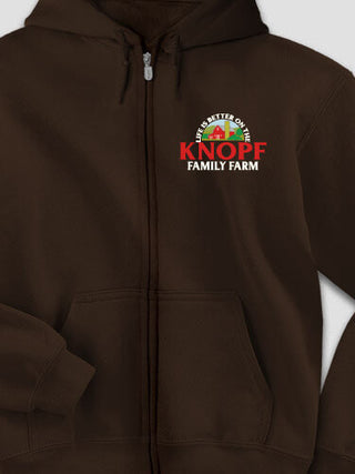 Life Is Better Farm : Embroidered Zip Hoodies